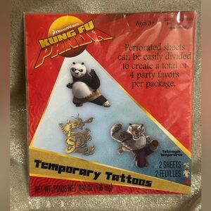 Dreamworks Kung Fu Panda Tattoo Set - Black and White